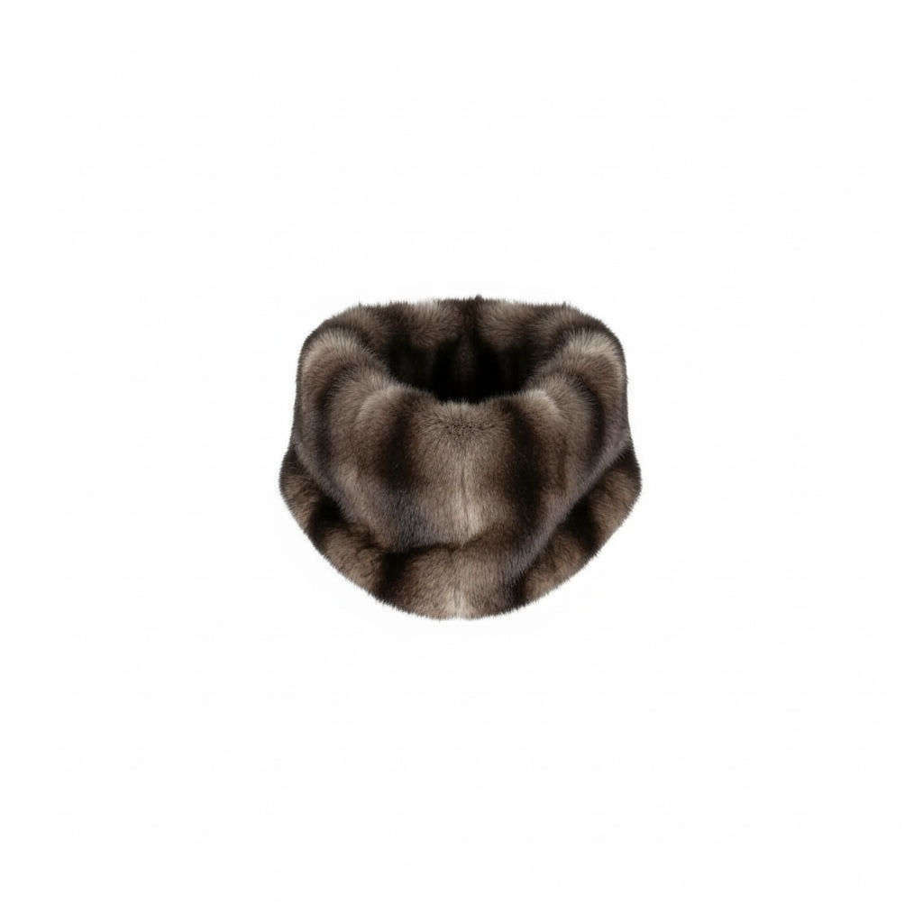 Plastron eco-fourrure vison gris đ«đ·