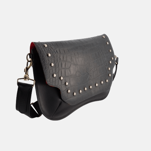 STAR KHARA BLACK LEATHER BAG