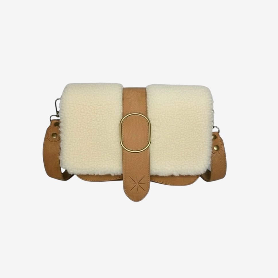 SAC BABY DOUBLE THARA MOUTON CAMEL