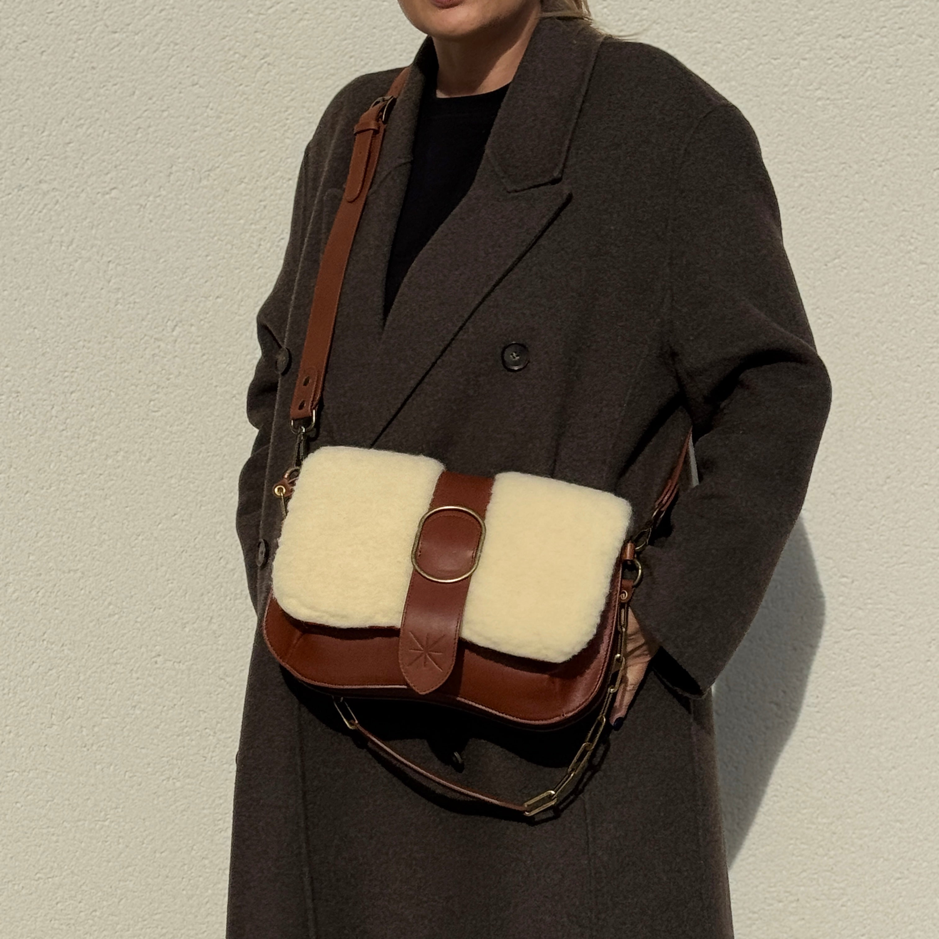 COFFRET BABY DOUBLE MARRON GLAÇÉ THARA MOUTON/SIDIA