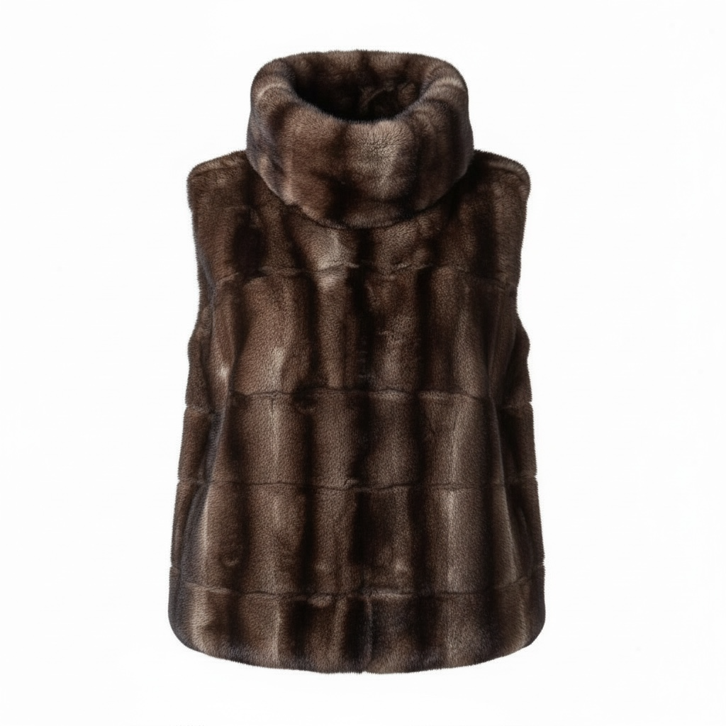 Plastron eco-fourrure vison gris đ«đ·