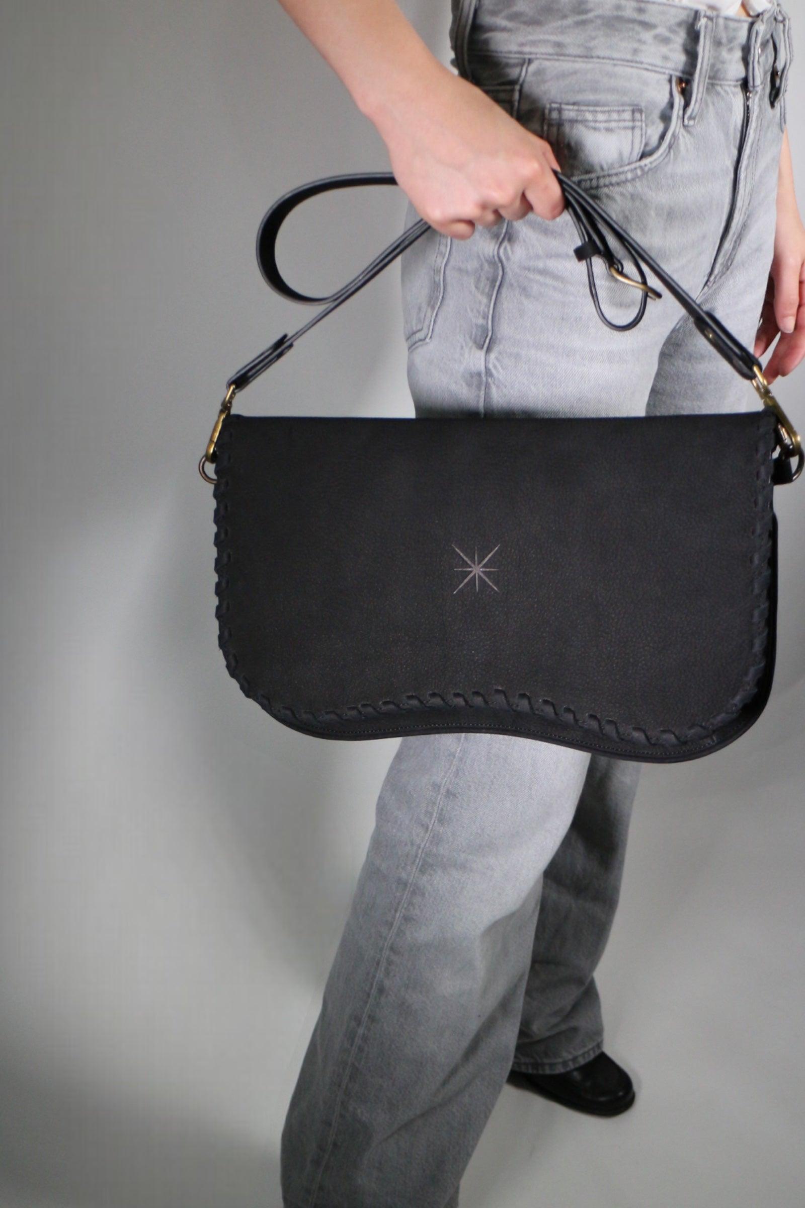 STAR TRESSA NUBUCK BLACK BAG
