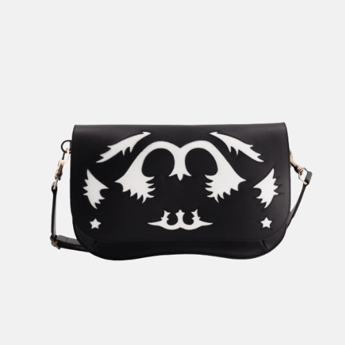 STAR RANCHO BLACK/WHITE LEATHER BAG