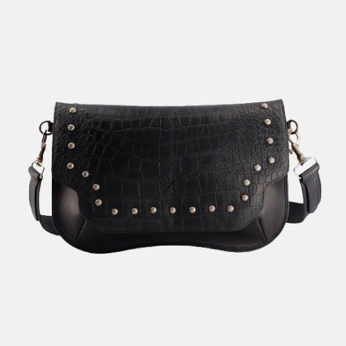 STAR KHARA BLACK LEATHER BAG