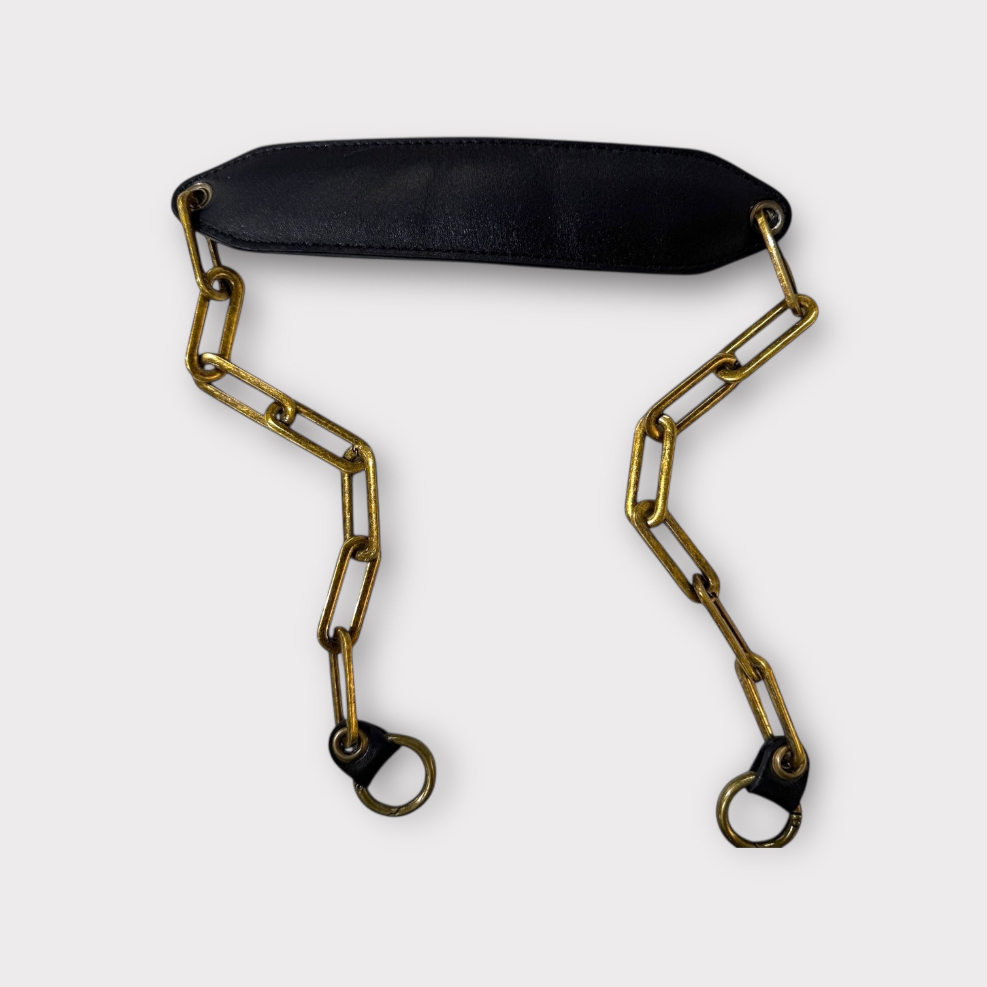 SHORT CHAIN ​​SHOULDER STRAP BLACK/ANTIC 