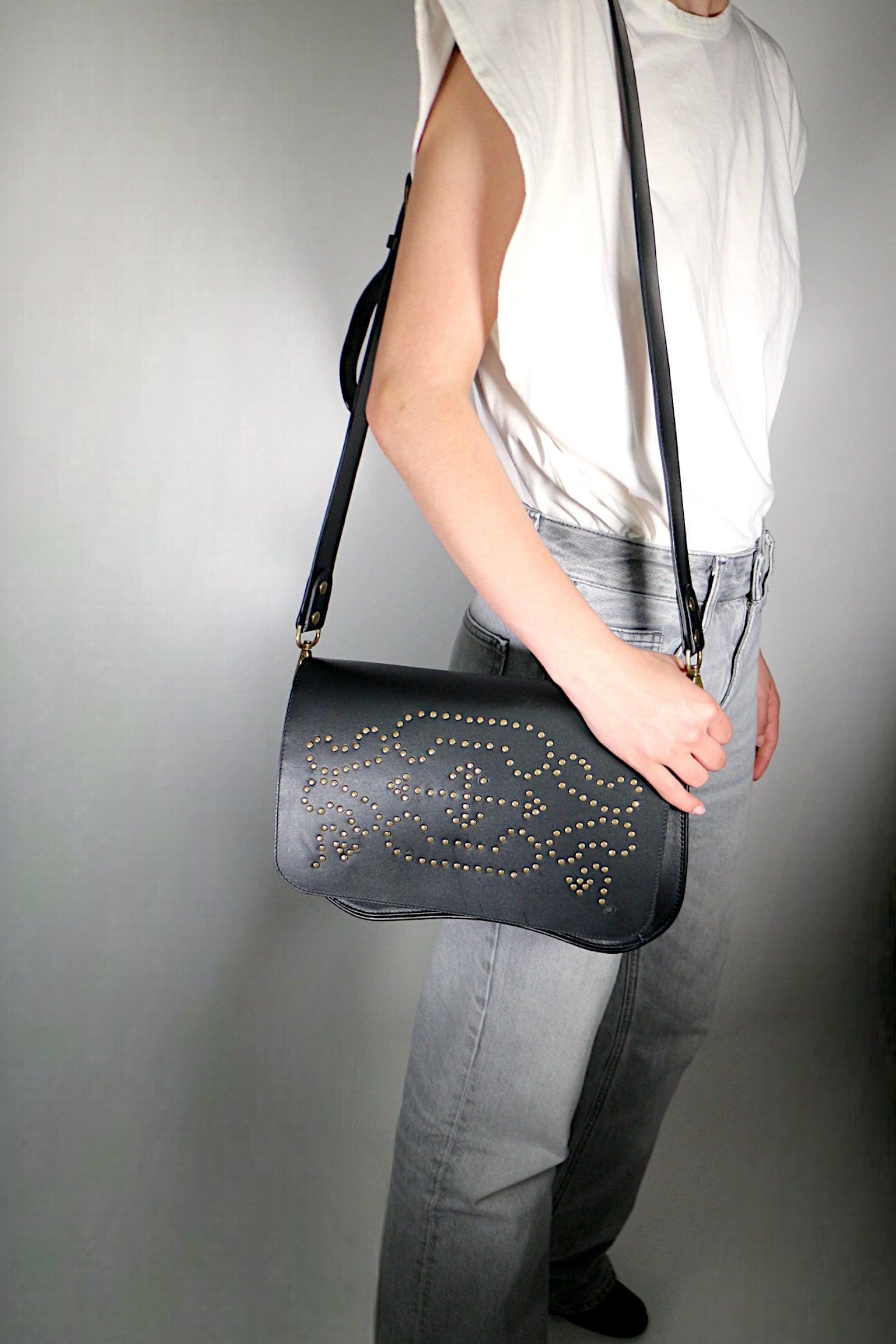 BABY SIDI BLACK LEATHER BAG