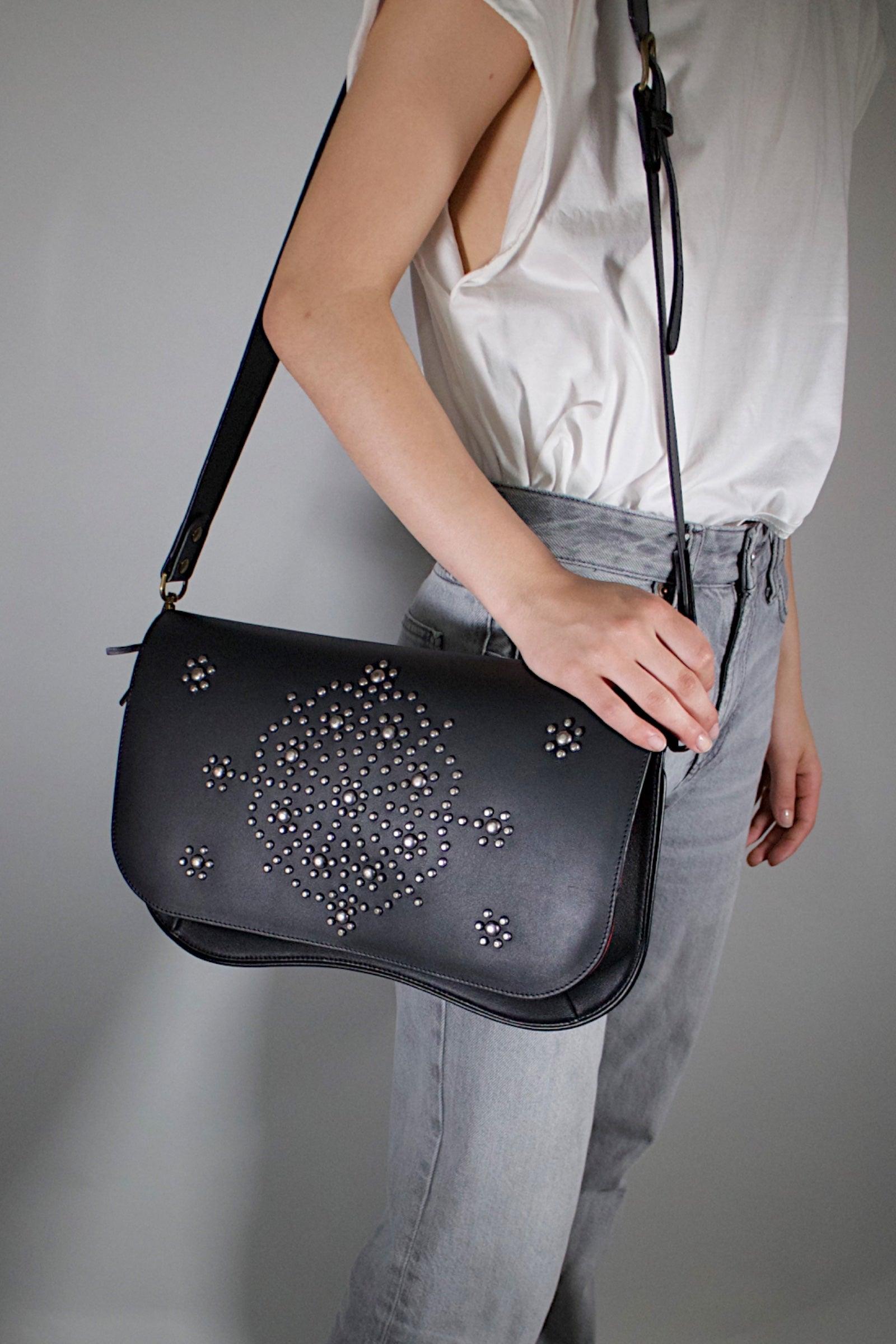 STAR JASMIN BLACK LEATHER BAG 