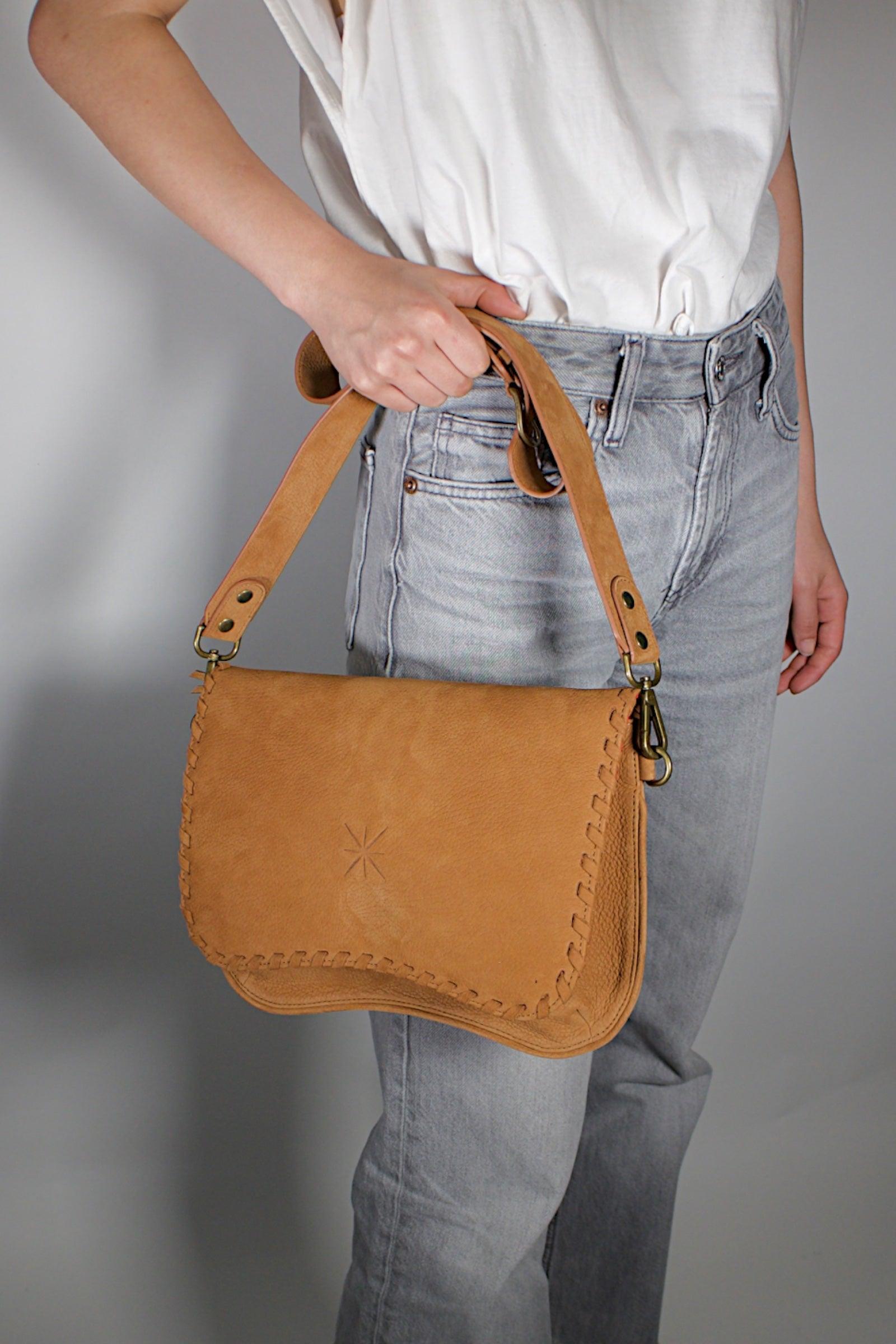 BABY TRESSA NUBUCK CAMEL BAG