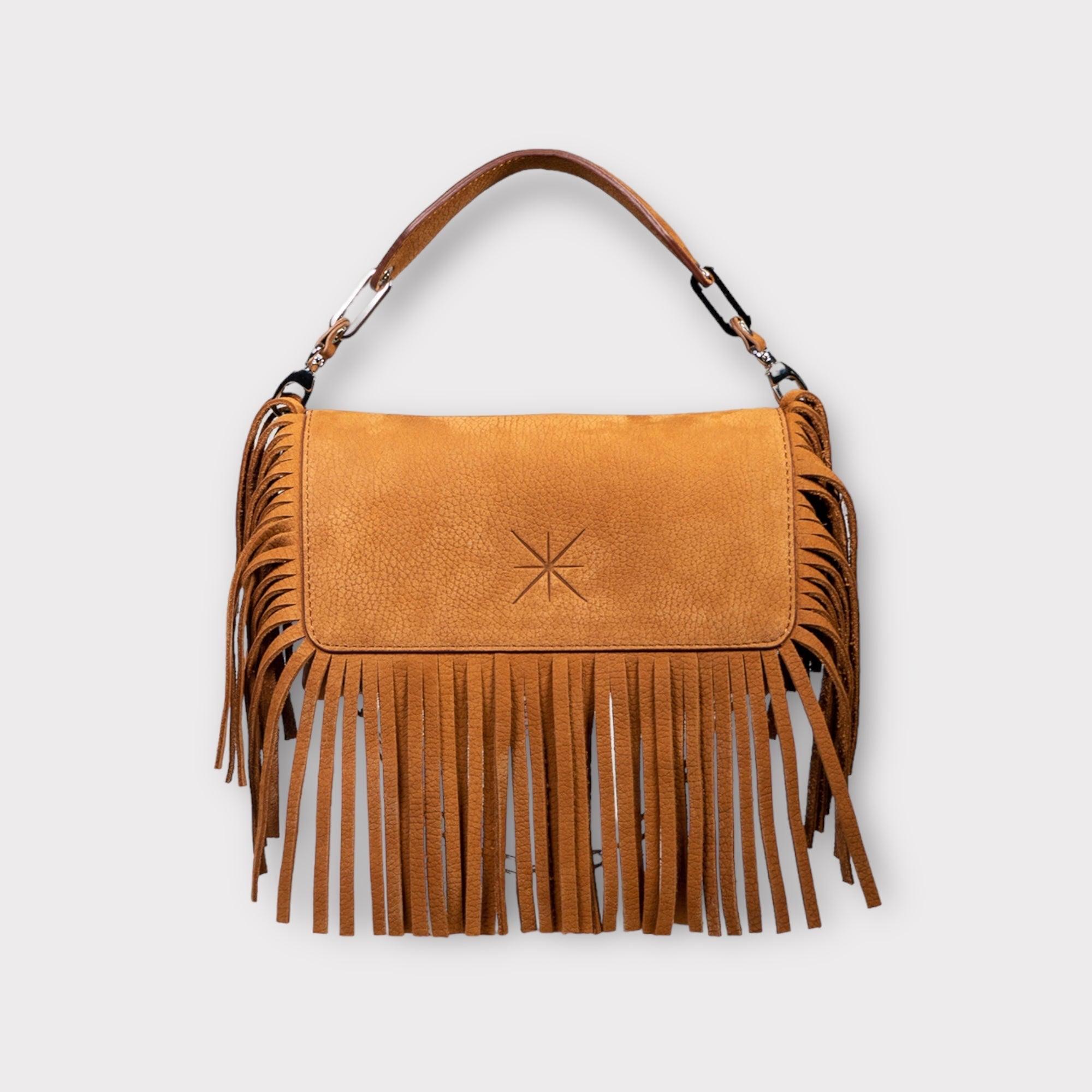 MINI GEMMA HEVA NUBUCK CAMEL/GOLD BAG
